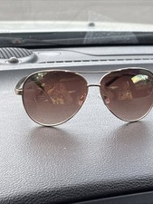Used Original OSCAR BY OSCAR DE LA RENTA Aviator Sunglasses Gold Classic 3045
