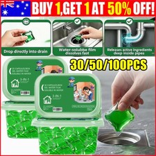 Drain Odor Eliminator Pods, Bio-Enzyme Sewer Pipes Capsules,30/50/100pcs