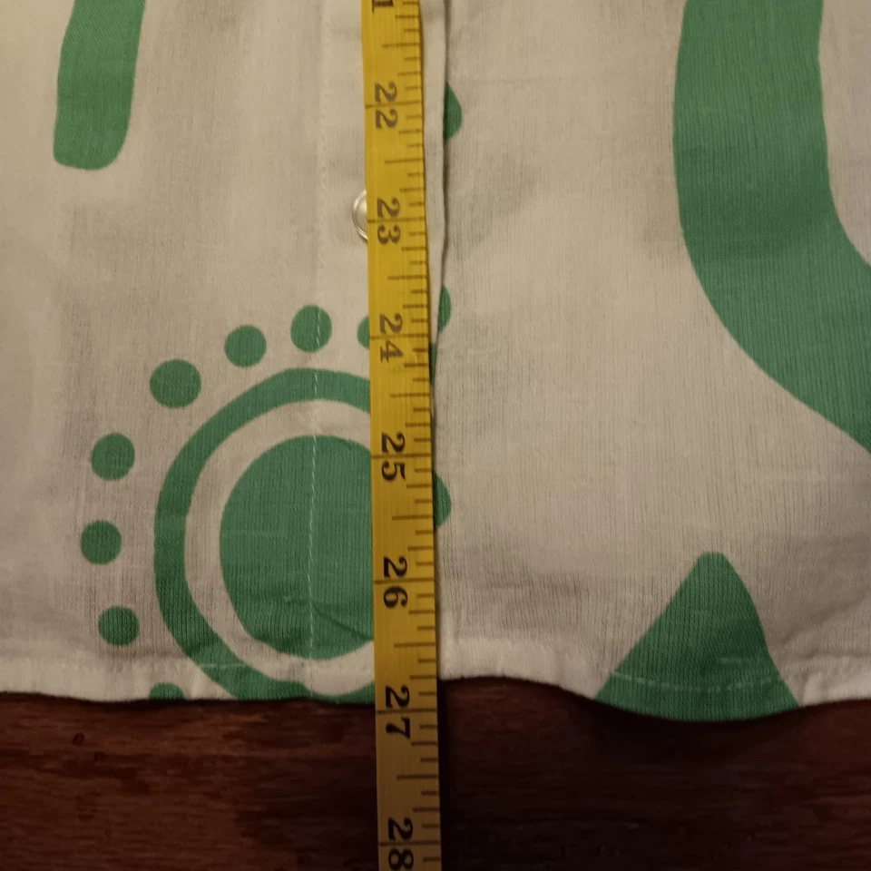 限量收藏纽扣抽象衬衫 * 英国 16 - 美国 12 * 亚麻混纺 — 第 4/4 张图片