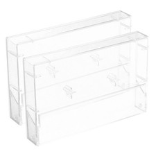 2 Pcs Audio Cassette Storage Cases Tape Container Cassettes Boxes