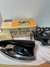 Vintage GE Steam & Dry Iron F60 Made In USA