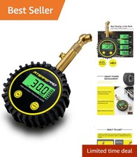 Digital Low Pressure Tire Gauge With Battery Indicator - 0-30 Psi Readability