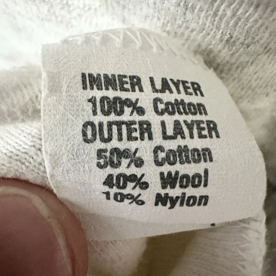 Camisa Térmica Doble Plegable De Colección Para Hombre XL Extra Grande Mezcla Lana Capa Base Crew Foto 4 de 4