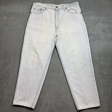 Vtg Levi’s 550 Jeans USA Made Mens 37x27 Relaxed Fit Tapered Leg Light Wash READ