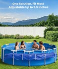 Upgraded 5-Pack Solar Cover Holder for above Ground Pool, Adjustable Solar Pool 7445024947925