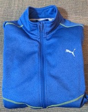 Puma Mens Blue Full Zip Athletic Size XL Jacket Sport Lifestyle Pockets READ