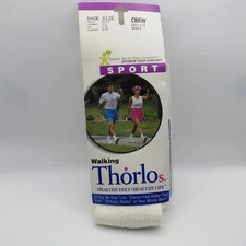 VTG Thorlos Walking Sport WX-13 Crew Mens US 8.5-12.5 Womens 11-12 Comfort White