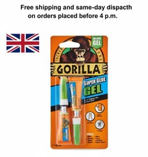  Gorilla Glue Gorilla Superglue Gel 3g (Twin Pack) GRGSGG23 free postage 