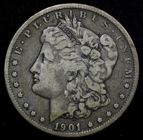 1901 $1 Morgan Silver Dollar  VF  Key Date #S4