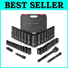 46-Piece Drive Socket Ratchet Wrench Set with Storage Case