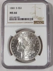 1881-S MORGAN SILVER DOLLAR NGC MS66 (G926)