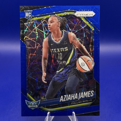 2025 Panini Prizm WNBA Aziaha James Blue Velocity Prizm #83 Rookie RC Wings