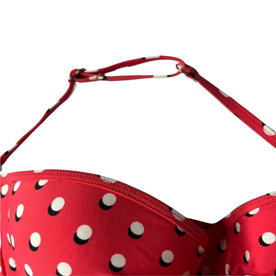 Traje de baño Ann Taylor Bandeau Top para mujer XS rosa blanco con aros LIQUIDACIÓN Foto 3 de 4