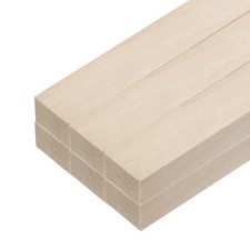 6pcs Wood Sticks, 3/8"x 3/5" x 12" Rectangle Wooden Cube for DIY