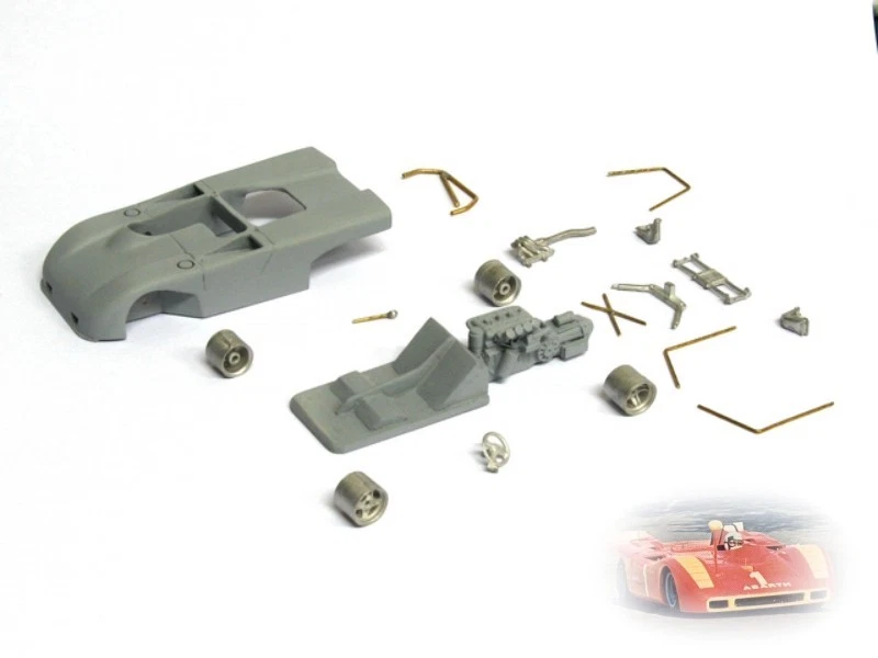 1-43 Abarth 2000 SP proto 1971 Resin kit to built Total model made in Italy - Immagine 3 di 3