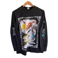 Vintage Alice In Chains Wonderland Black Long Sleeve 90s Band L Shirt REPRINT