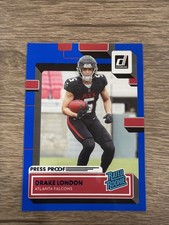 2022 Panini Donruss - Rated Rookie Drake London #307 Press Proof Blue (RC)