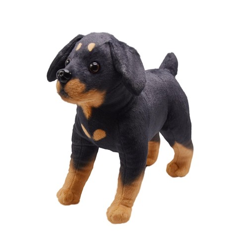 Lifelike Rottweiler Dog Stuffed Animal Simulated Plush Puppy Toy Doll Super R...
