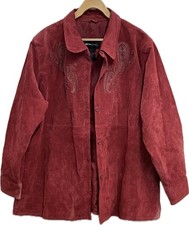 Beth Terrell Men’s Red Jacket Size 2XL Genuine Leather