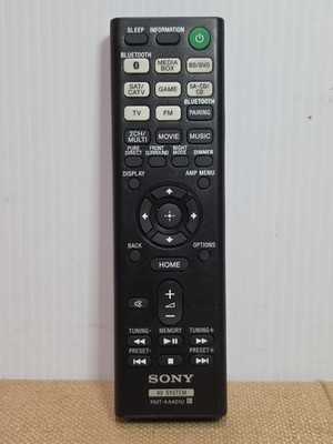 Sony AV System Remote Control RMT-AA401U OEM For Sony STR-DH590 Black in EUC