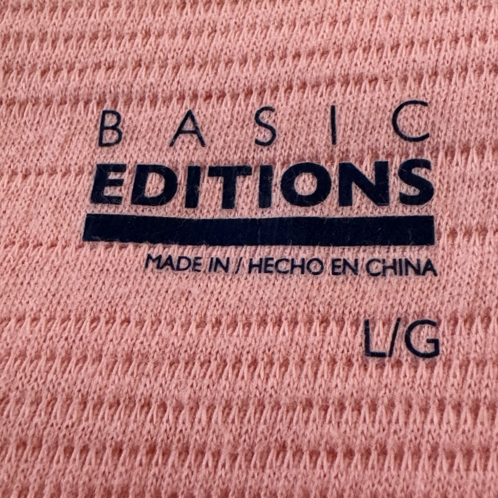 Basic Editions Large Shirt Top Pink Solid Short S… - image 5