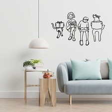 Cute Little Family Quote Vinyl Design Wall Art Decal Boys Girl Kid Rooms Decor