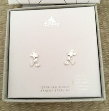 NEW IN BOX DISNEY MICKEY MOUSE EARRINGS STERLING SILVER .925