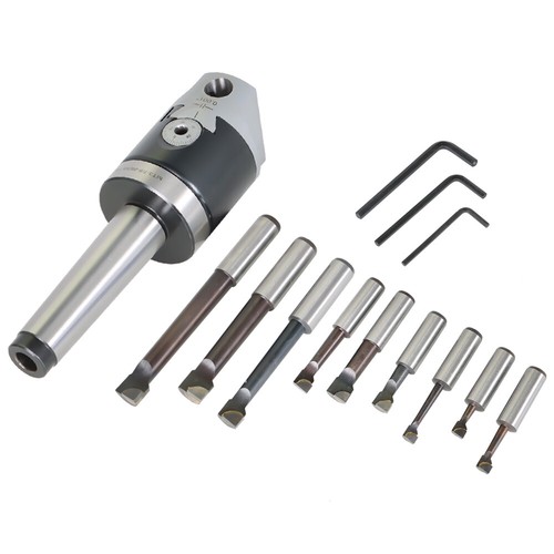 3 Piece Boring Head Boring Tool Set 2 Inch Head & MT3 & 1/2 Inch New - Picture 5 of 16