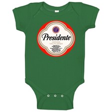 Presidente Beer Retro Brewery Logo Baby One Piece