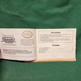 John Elway Quarterback NES Nintendo Instruction Manual Only  Good Shape