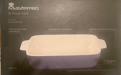 Masterpro Trettl Steingut-Backofenform Auflaufform Backform Ofenform  aus Steing