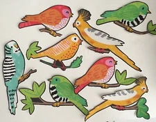 Colorful Birds - Iron On Fabric Appliques