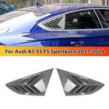 Cubierta de persiana de cuarto de ventana de fibra de carbono ABS para Audi A5 S5 F5 Sportback 2017-24