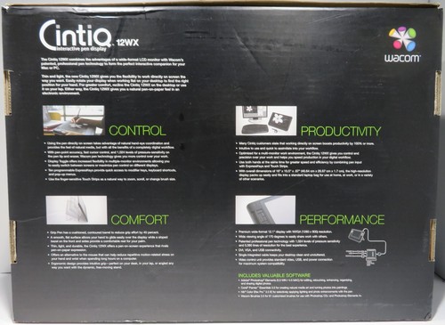 Wacom CINTIQ 12WX DTZ-1200W / G0-A Cintiq 12.1" Display Graphic Drawing Tablet - Afbeelding 2 van 23
