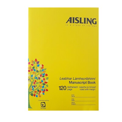 AISLING F8M A4 120 Seiten gedrucktes Handschriftenbuch