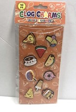 10 Pcs. Girls Boys Clog Charms For Crocs Food Pizza Doughnut New In Package