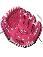 Rawlings Youth Baseball 9  Tee Ball Glove Pink Right Hand Throw PL90PPW RHT