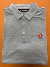 NWT MEN'S TRAVIS MATHEW POLO, SIZE: S, COLOR: LIGHT BLUE/WHITE M23 