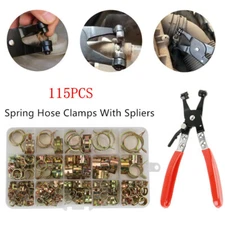 115PC Spring Fuel Water Line Hose Pipe Air Tube Fastener Clamps Clip 5/6/7/8/9mm