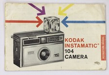 1966 Kodak Instamatic 104 Genuine Original User Instruction Manual Booklet