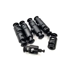 Connecting Plastic Cord Lock Stoppers, Double Hole Spring Toggle, Linking Button