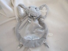 Bearington Baby Collection Elephant Grey Soft baby Lovey Security Blanket Plush