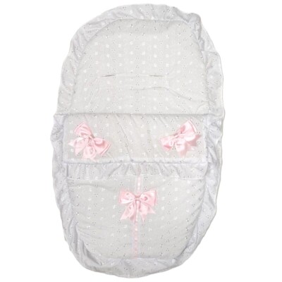 Satin Bows Personalised Car Seat Cosy Toes Car Seat Footmuff - Main Image