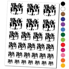 Pair of Deer Silhouette in Forest Temporary Tattoo Water Resistant Set