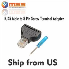 RJ45 Male to 8 Pin Screw Terminal Adapter AC-RJ45ST