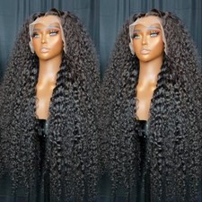 30 40 Inch 360 Deep Wave Lace Front Human Hair Wigs Water Curly Human Wig