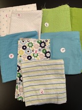 Fabric Fat Eighth and Fat Quarter Lot 6 Blues