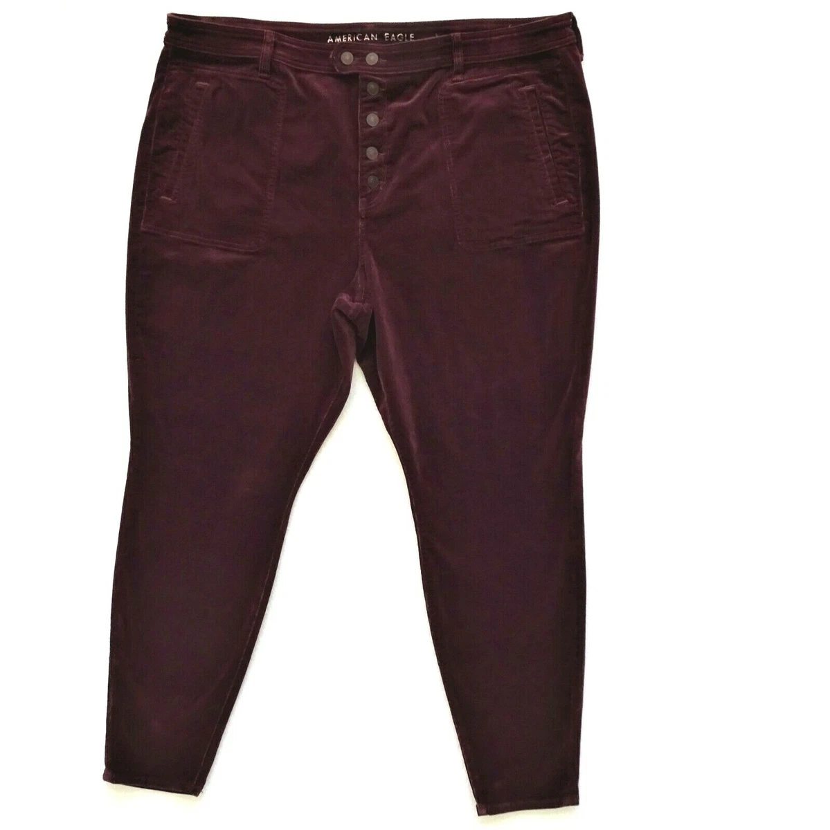 American Eagle Corduroy Pants Jeans Womens Plus Size 24 Red