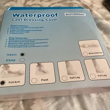SUPERNIGHT Waterproof Cast Cover for Shower, Adult Full Arm Dressing Cover