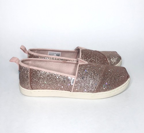 Zapatos sin cordones TOMS Alpargata Juvenil Brillo Oro Rosa Talla 5 - Imagen 3 de 12
